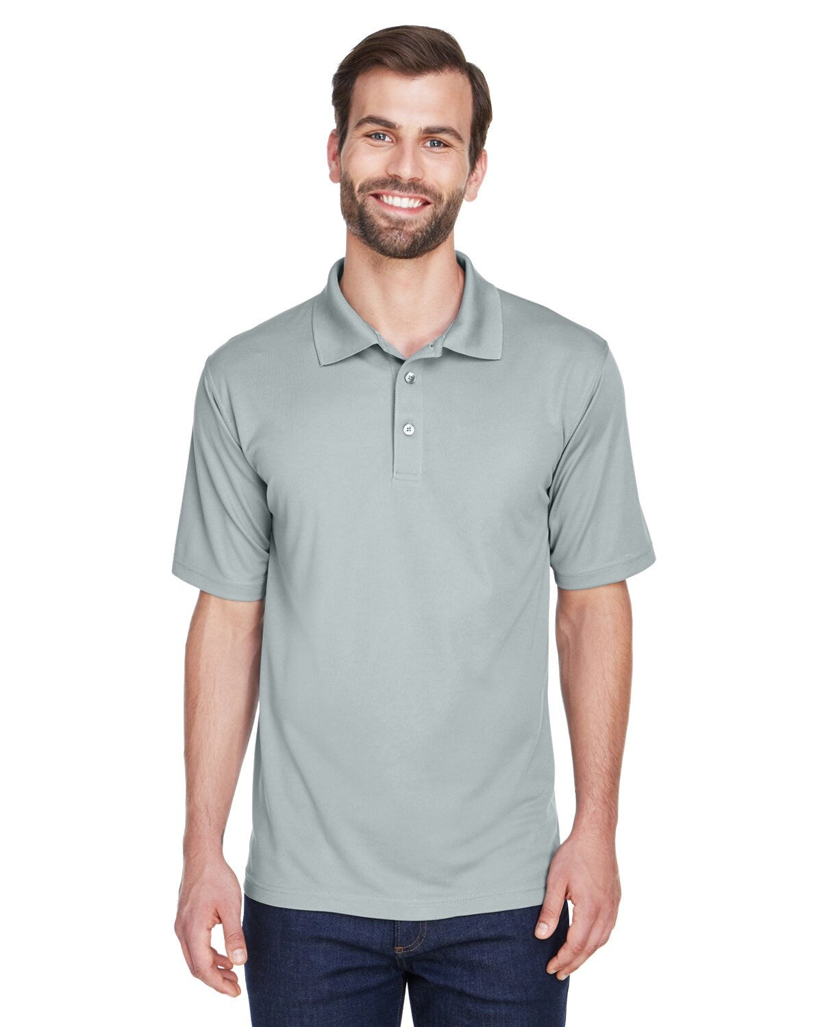 UltraClub® Men's Cool & Dry Mesh Pique Polo