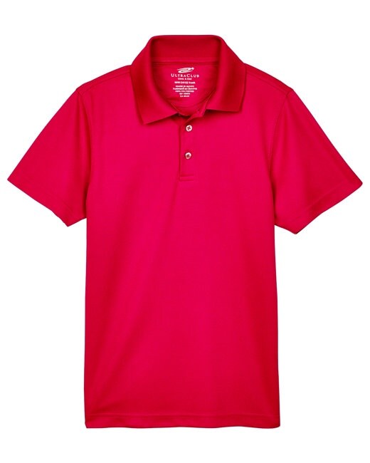 UltraClub® Youth Cool & Dry Mesh Piqué Polo