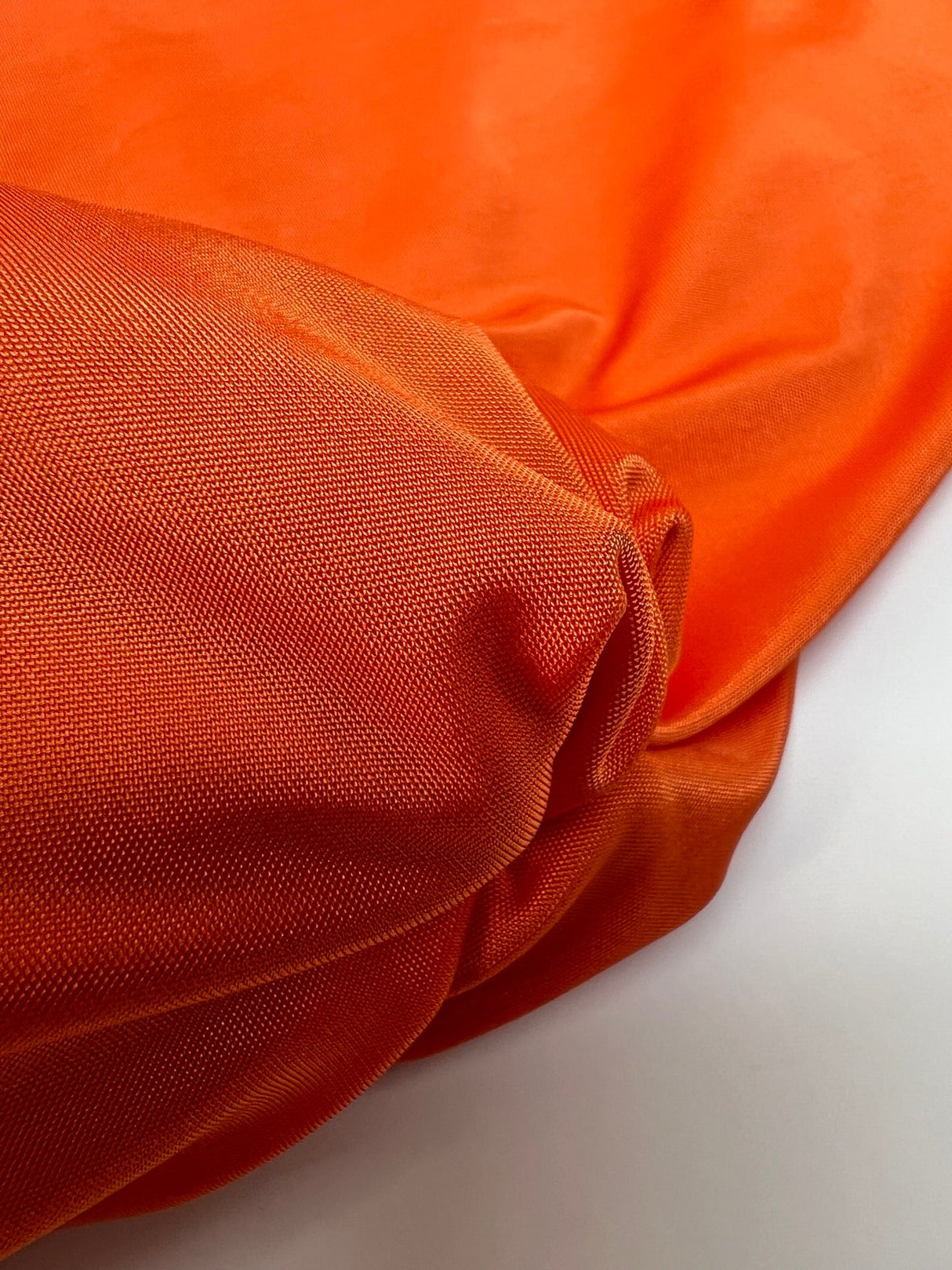 Orange Moiré Knitted Viscose Stretch Fabric
