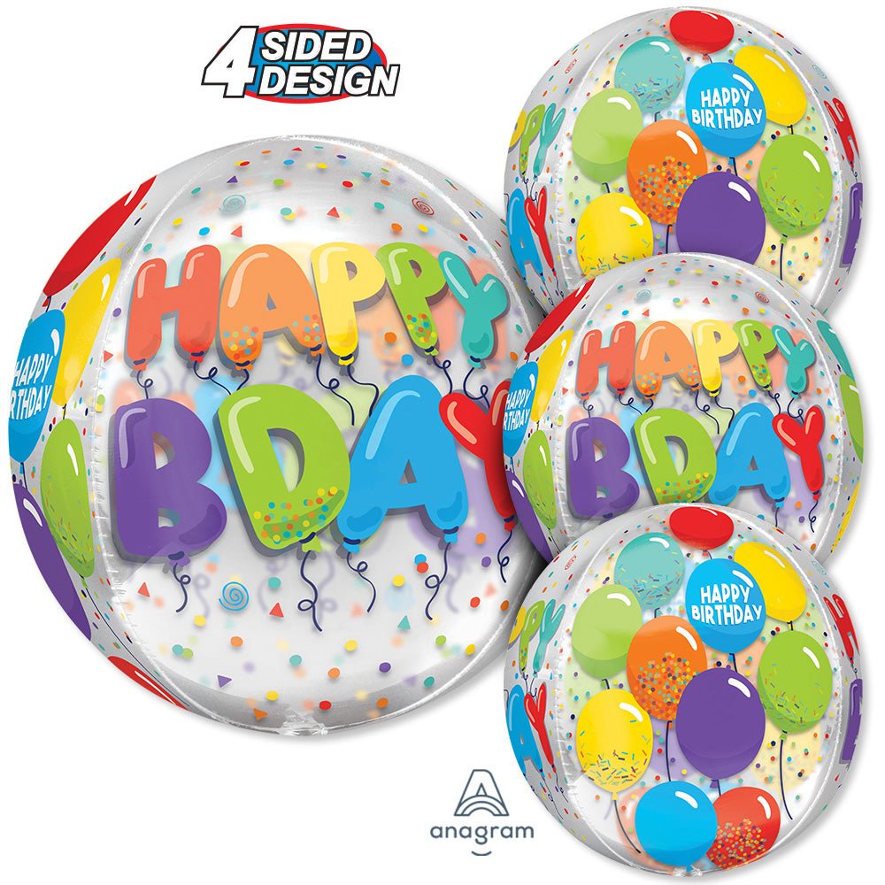 Birthday Celebration Orbz Foil Balloon