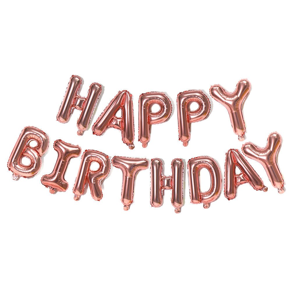 Foil Balloon Happy Birthday Rose Gold
