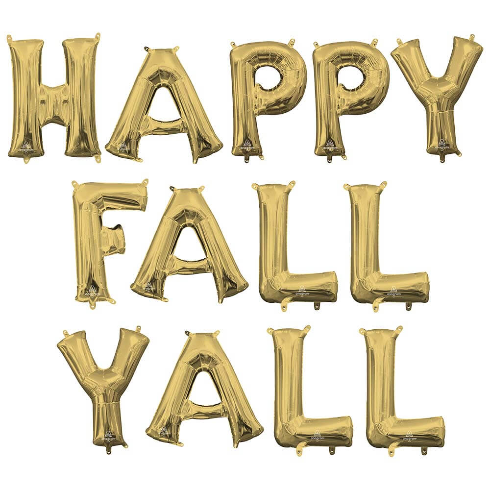 Foil Balloon HAPPY FALL YALL Letters Kit