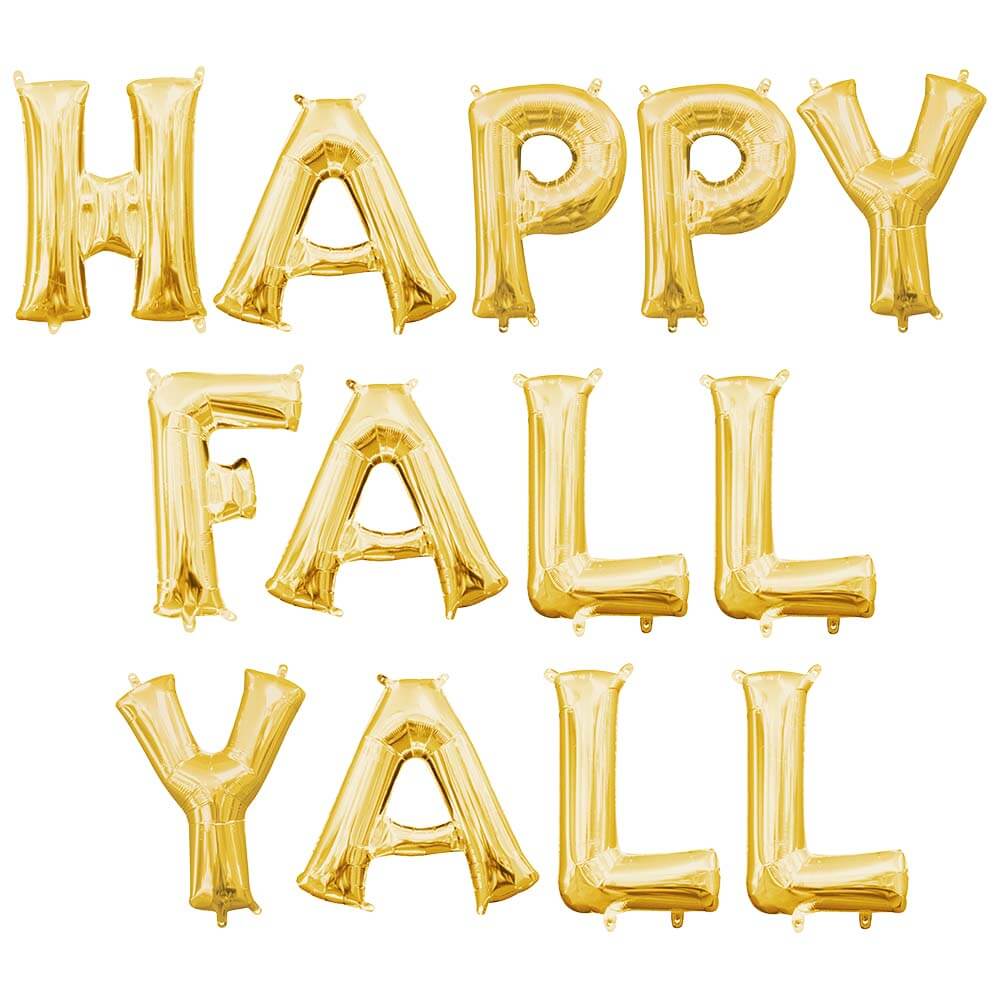 Foil Balloon HAPPY FALL YALL Letters Kit