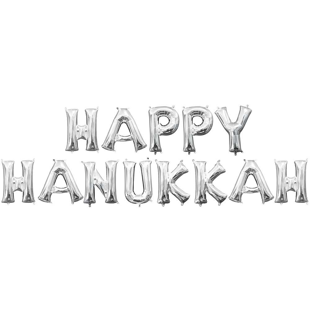 Foil Balloon Happy Hanukkah Letters Kit