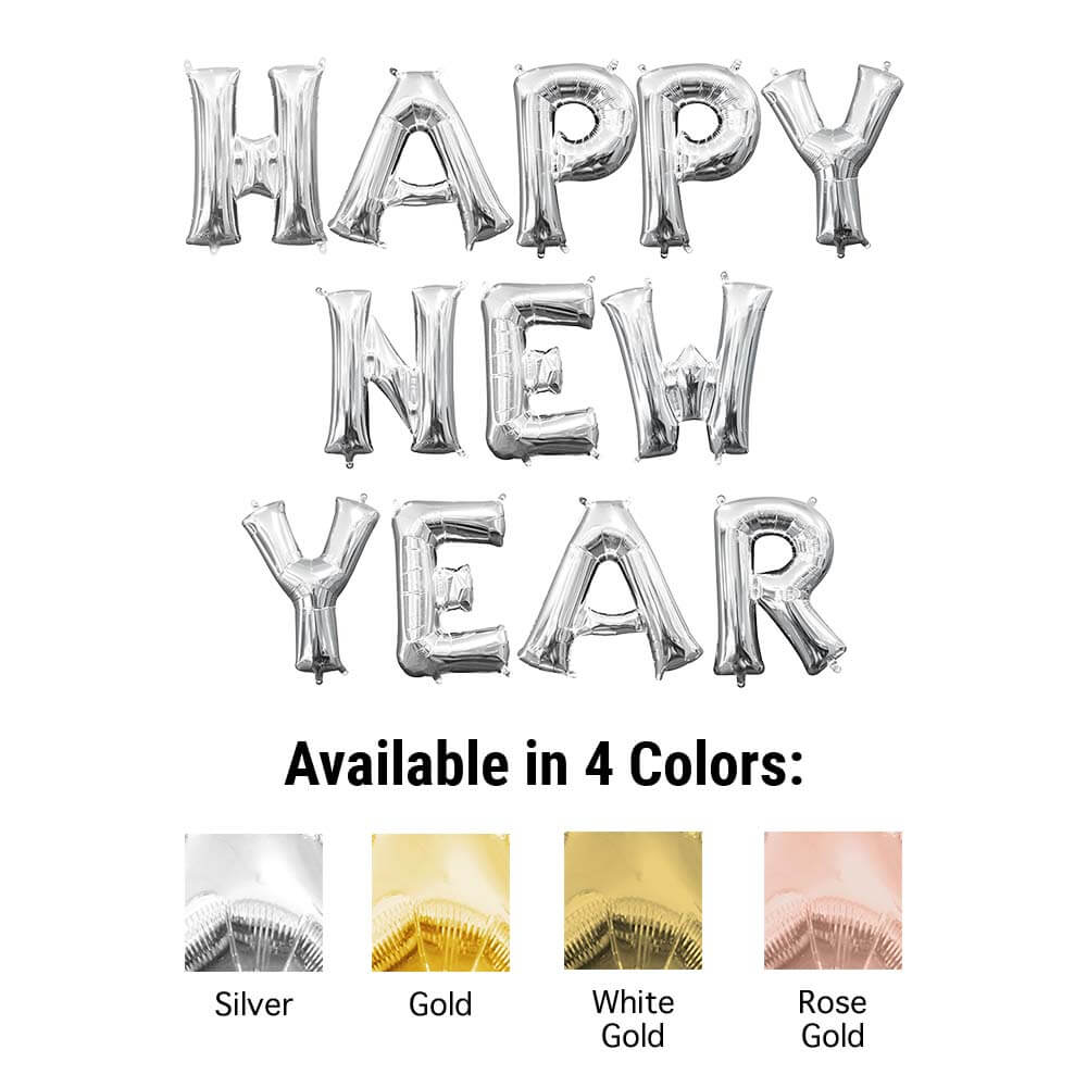 Foil Balloon Happy New Year Letters Kit