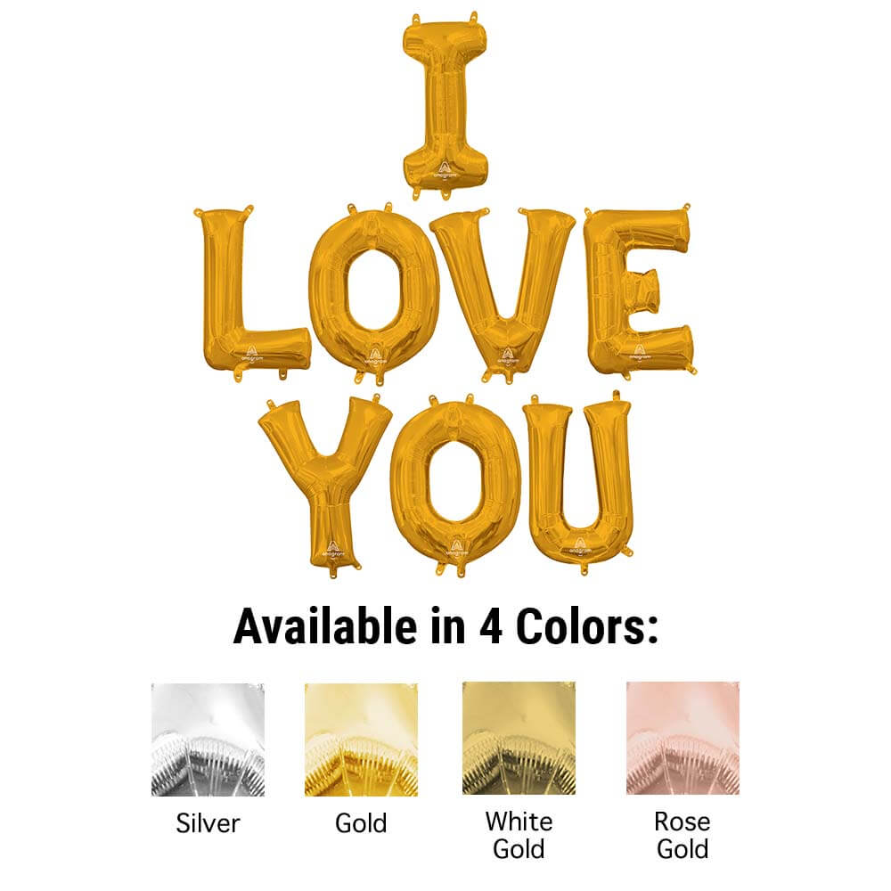 Foil Balloon I LOVE YOU Letters Kit