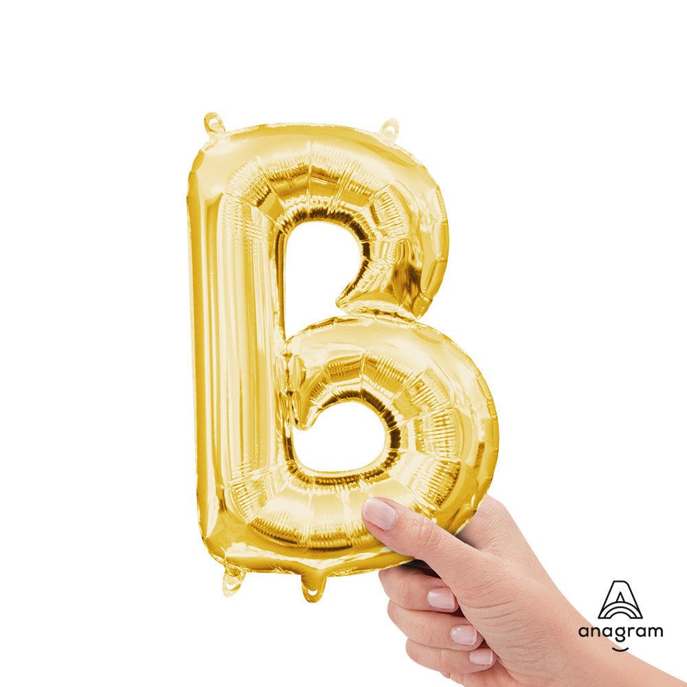 Foil Balloon Letter B Gold 16 Inch