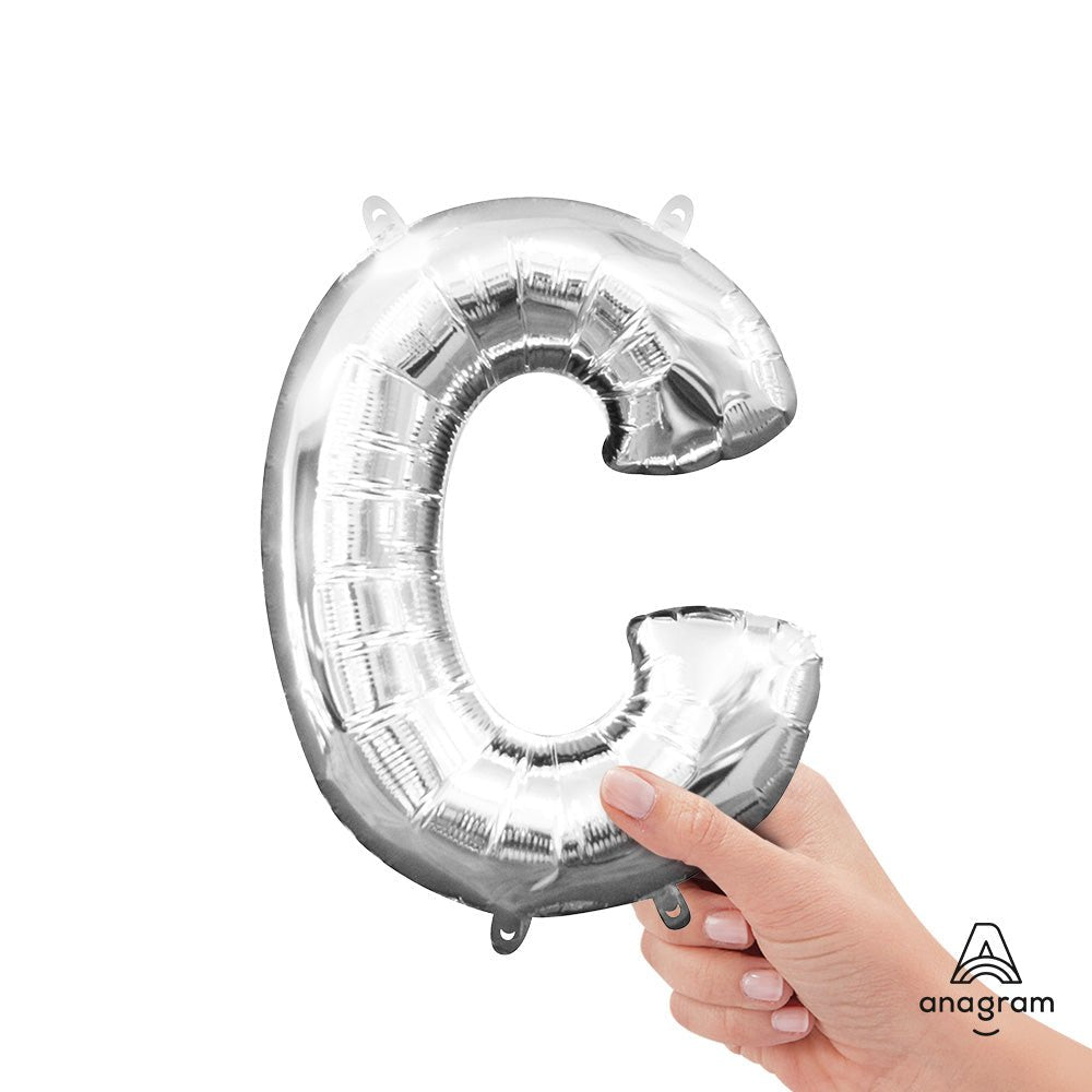 Foil Balloon Letter C Silver 16 Inch