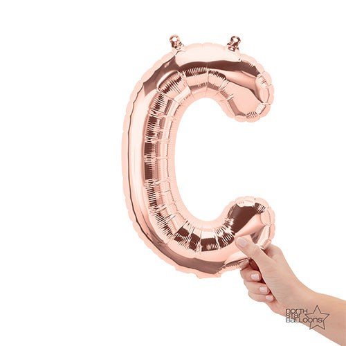 Foil Balloon Letter C Rose Gold