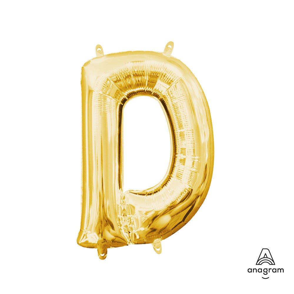 Foil Letter D Gold Balloon