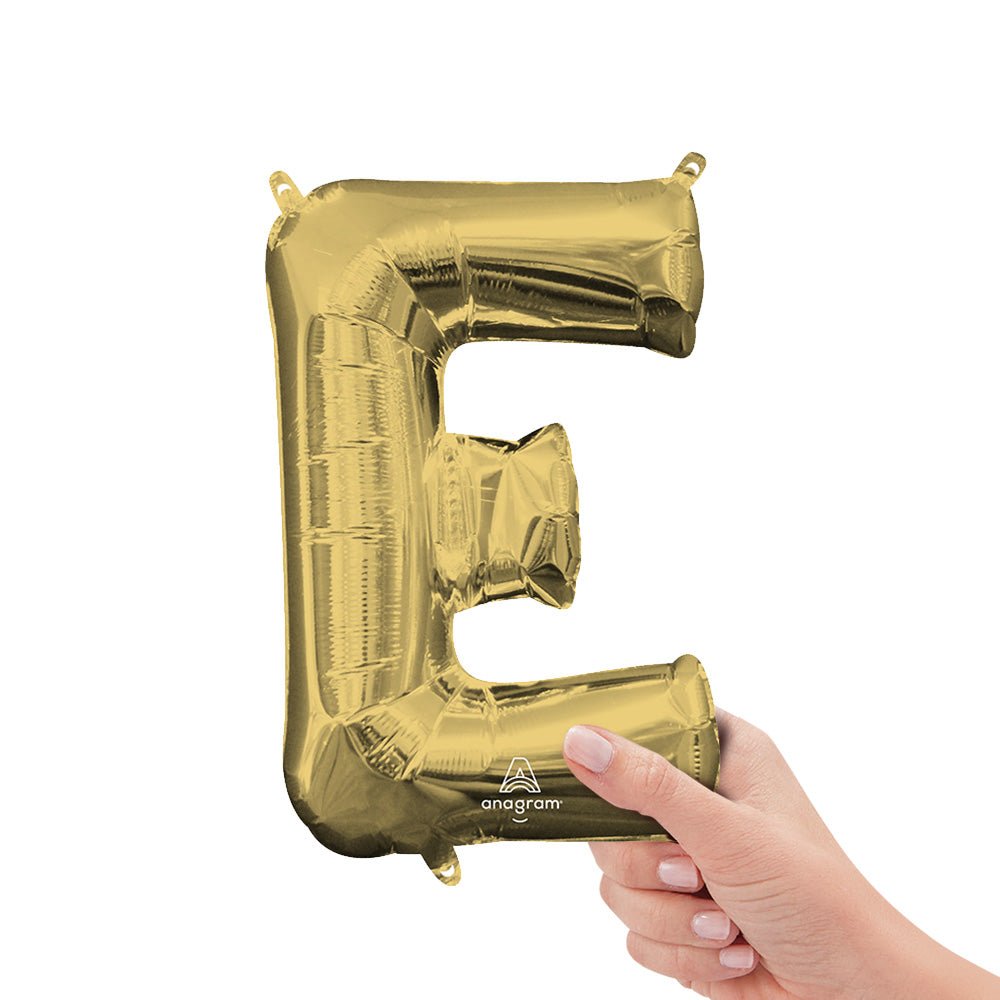 Foil Balloon Letter E White Gold