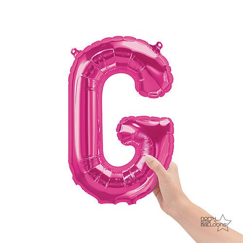 Foil Balloon Letter G Magenta Air-Fill Only