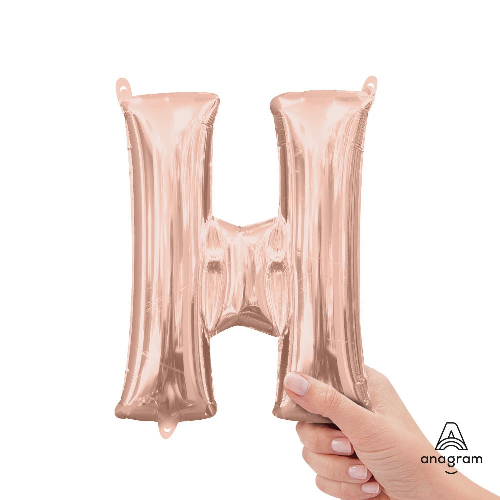 Foil Balloon Letter H Rose Gold