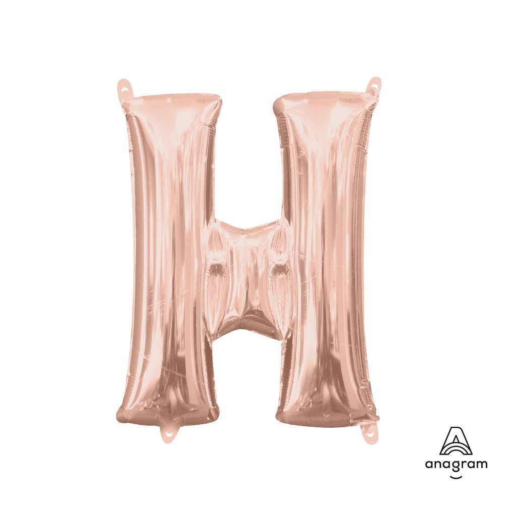 Foil Balloon Letter H Rose Gold