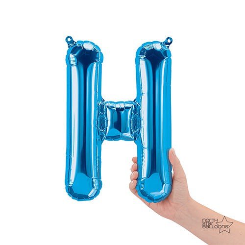 Foil Balloon Letter H Blue