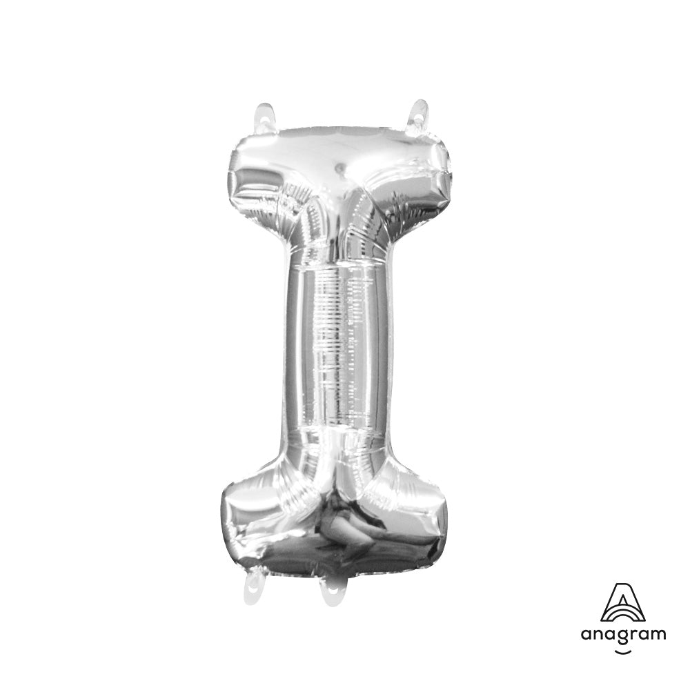 Foil Letter I Silver Balloon 16 Inch