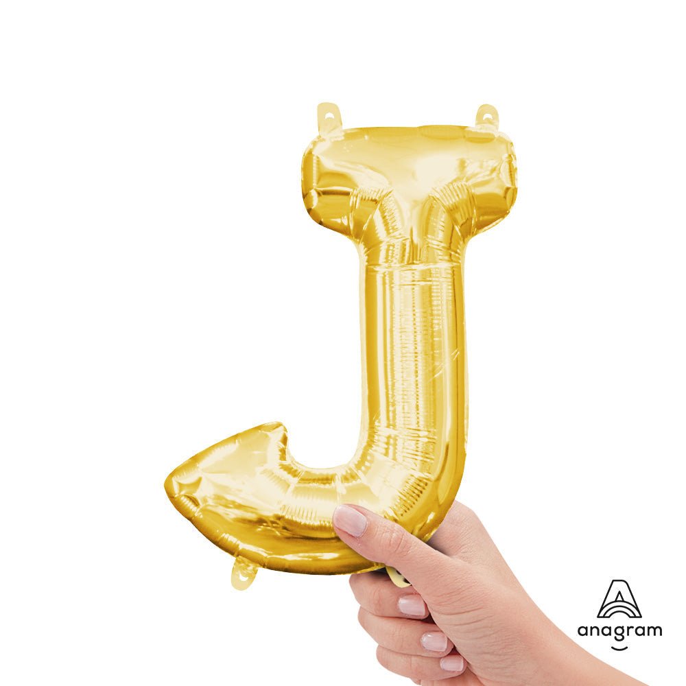 Foil Balloon Letter J Gold 16 Inch