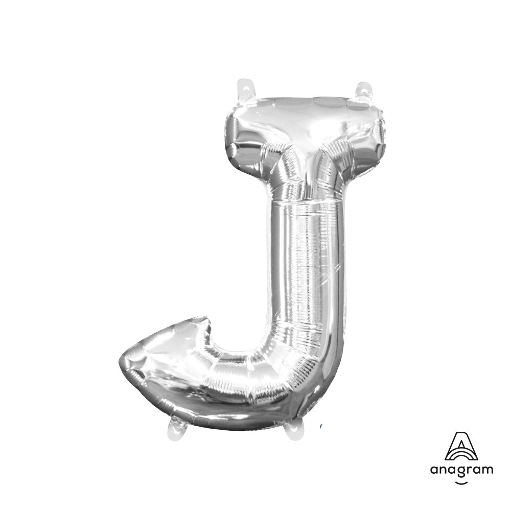 Letter J Silver Foil Balloon