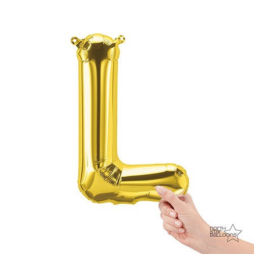Foil Balloon Letter L Gold 16 Inch