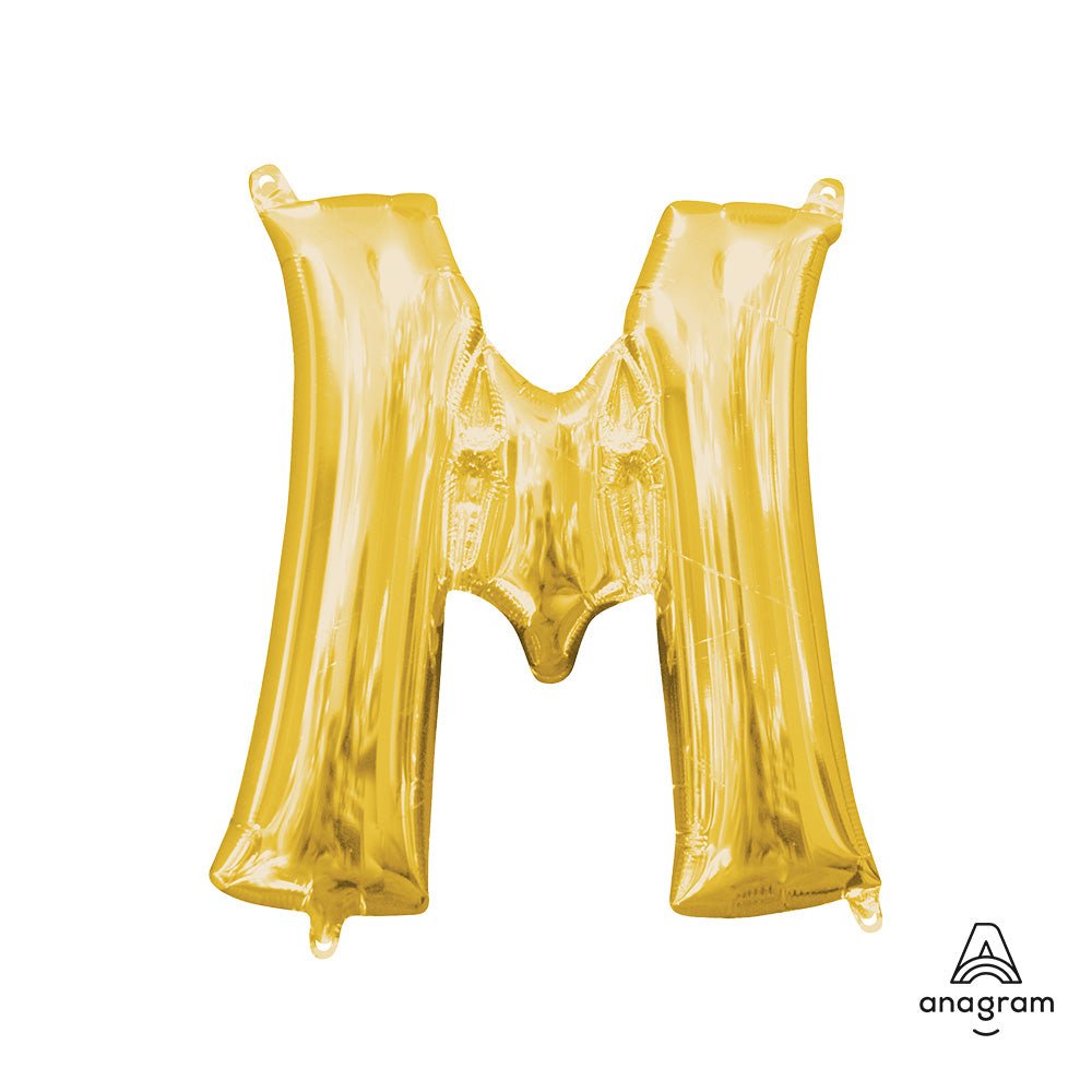 Foil Letter M Gold Balloon 16 Inch