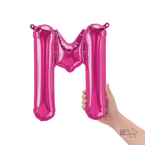 Foil Balloon Letter M Magenta Air-Fill Only