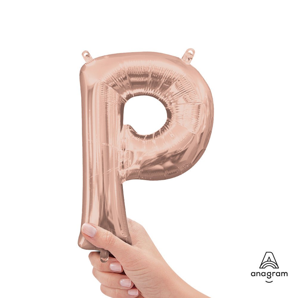 Foil Balloon Letter P Rose Gold