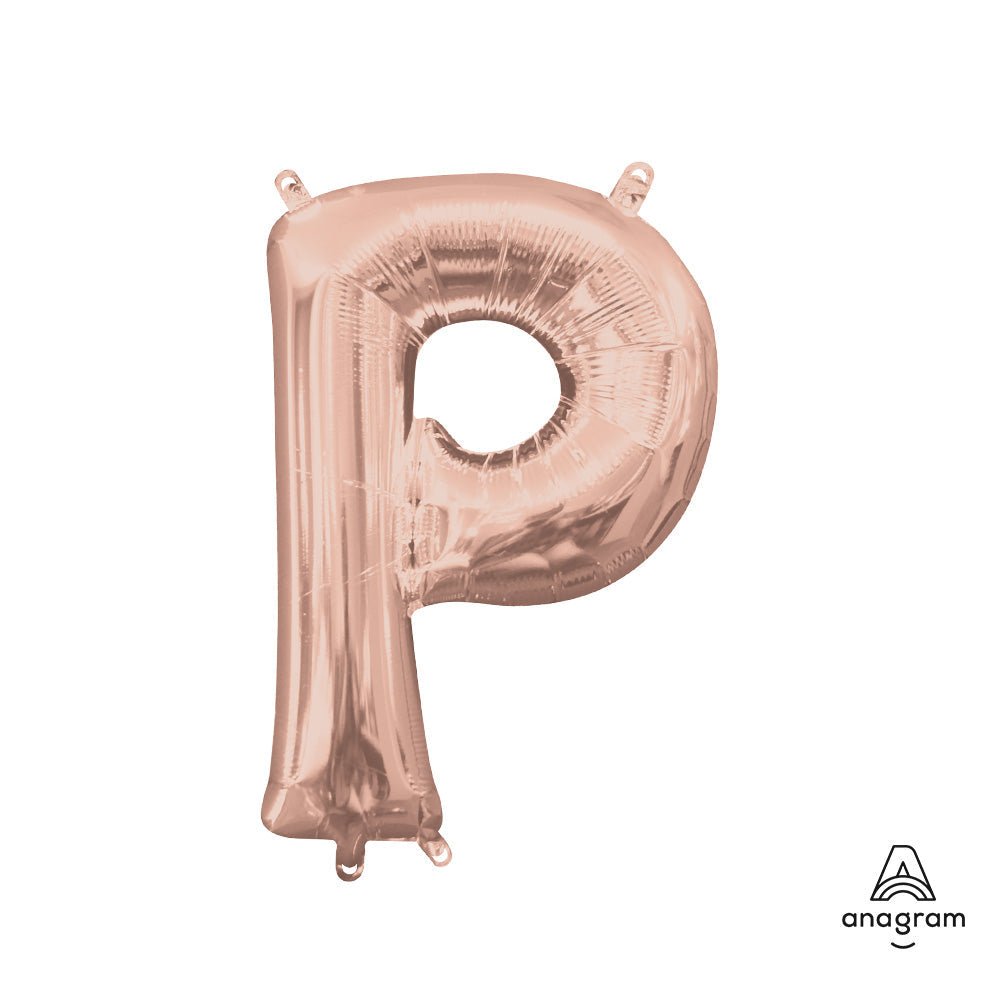 Foil Balloon Letter P Rose Gold