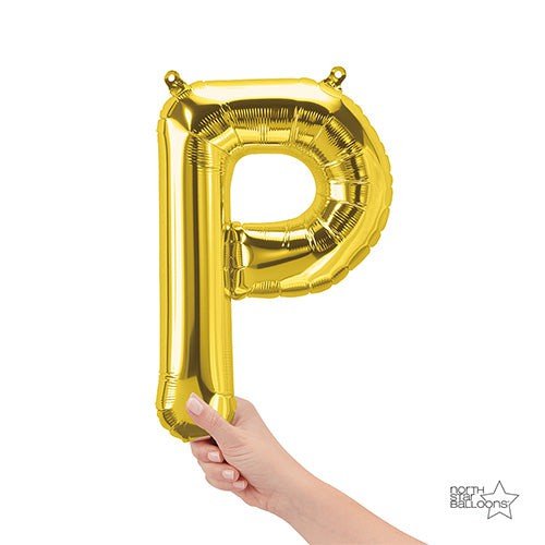 Foil Balloon Letter P Gold Air-Fill Only