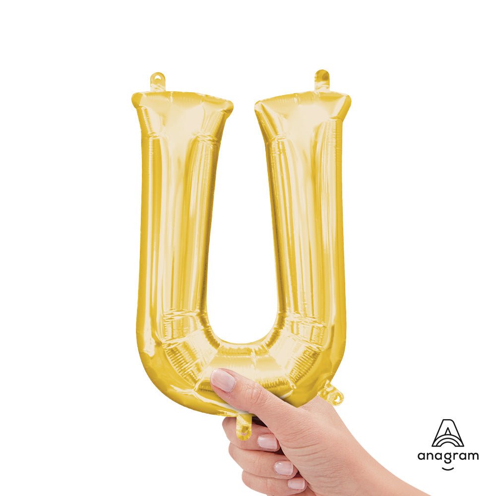 Foil Letter U Gold Balloon