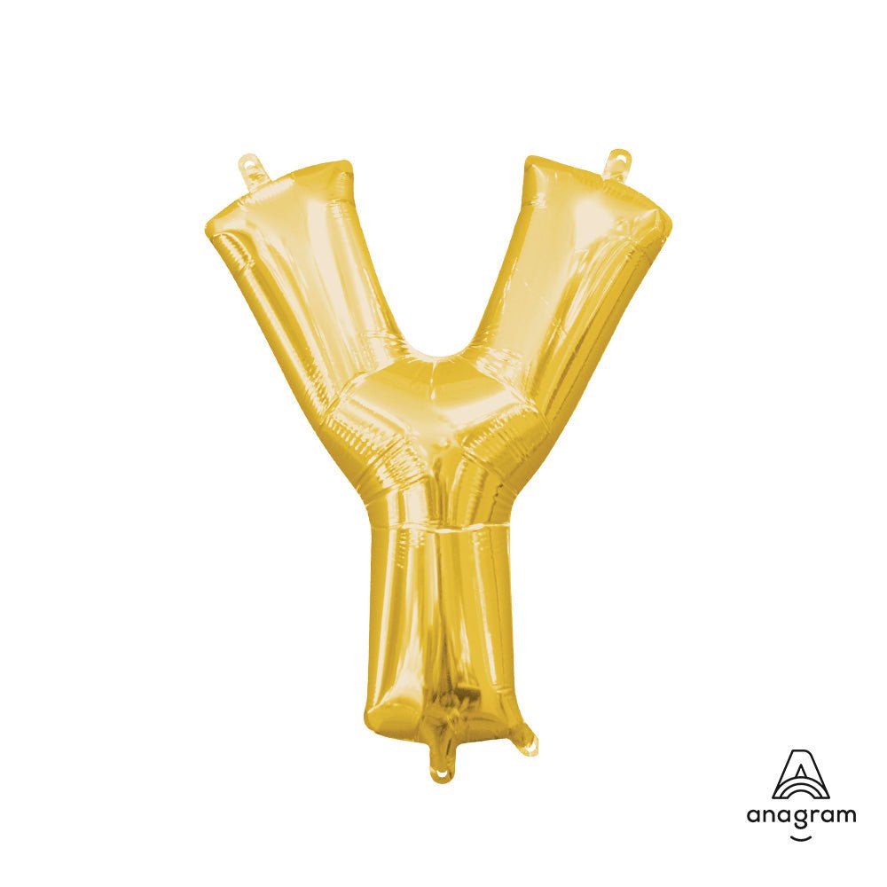 Foil Letter Y Gold Balloon