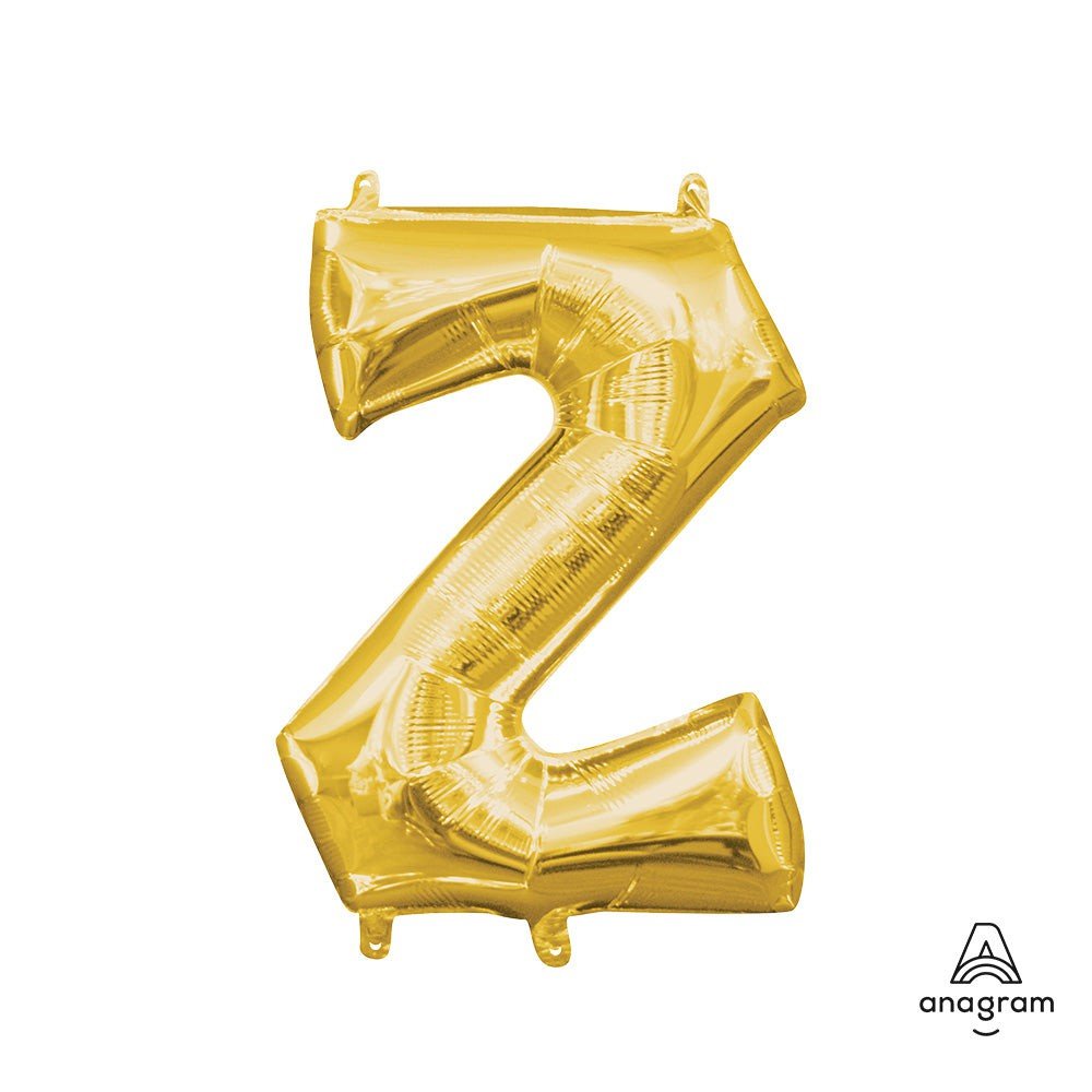 Foil Balloon Letter Z Gold 16 Inch