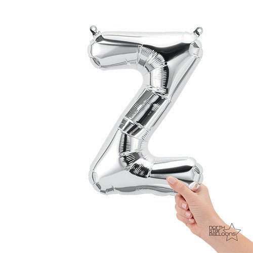 Foil Balloon Letter Z Silver Air-Fill Only