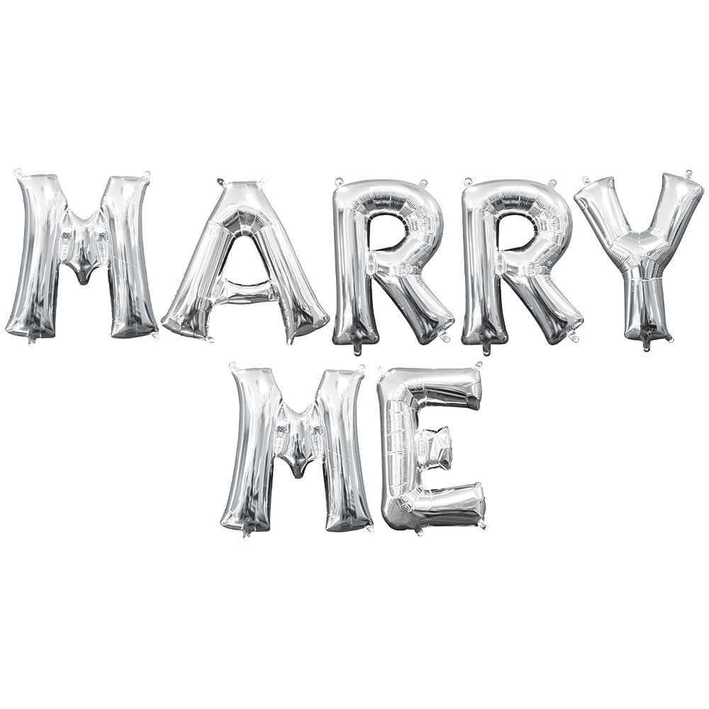 Foil Balloon MARRY ME Letter Kit