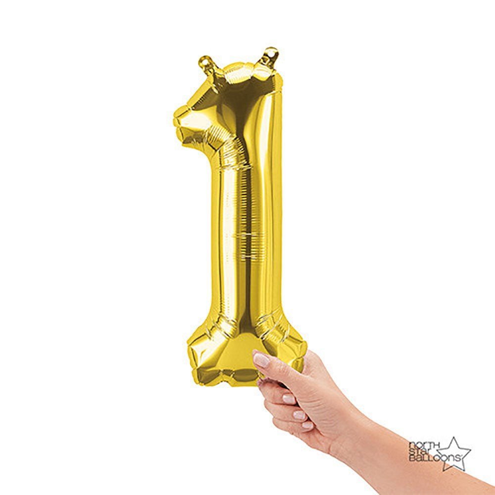 Foil Balloon Number 1 Gold Air-Fill Only