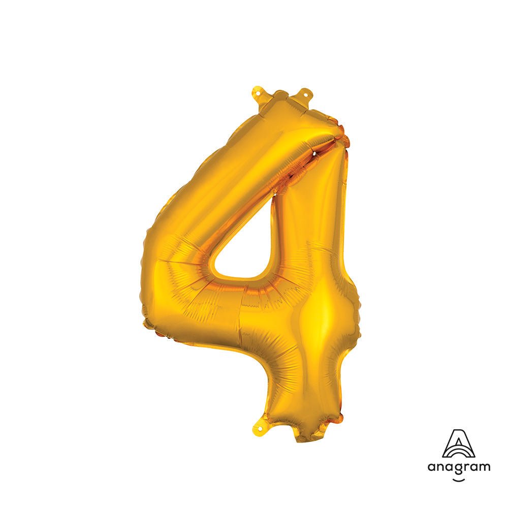 Foil Balloon Number 4 Gold