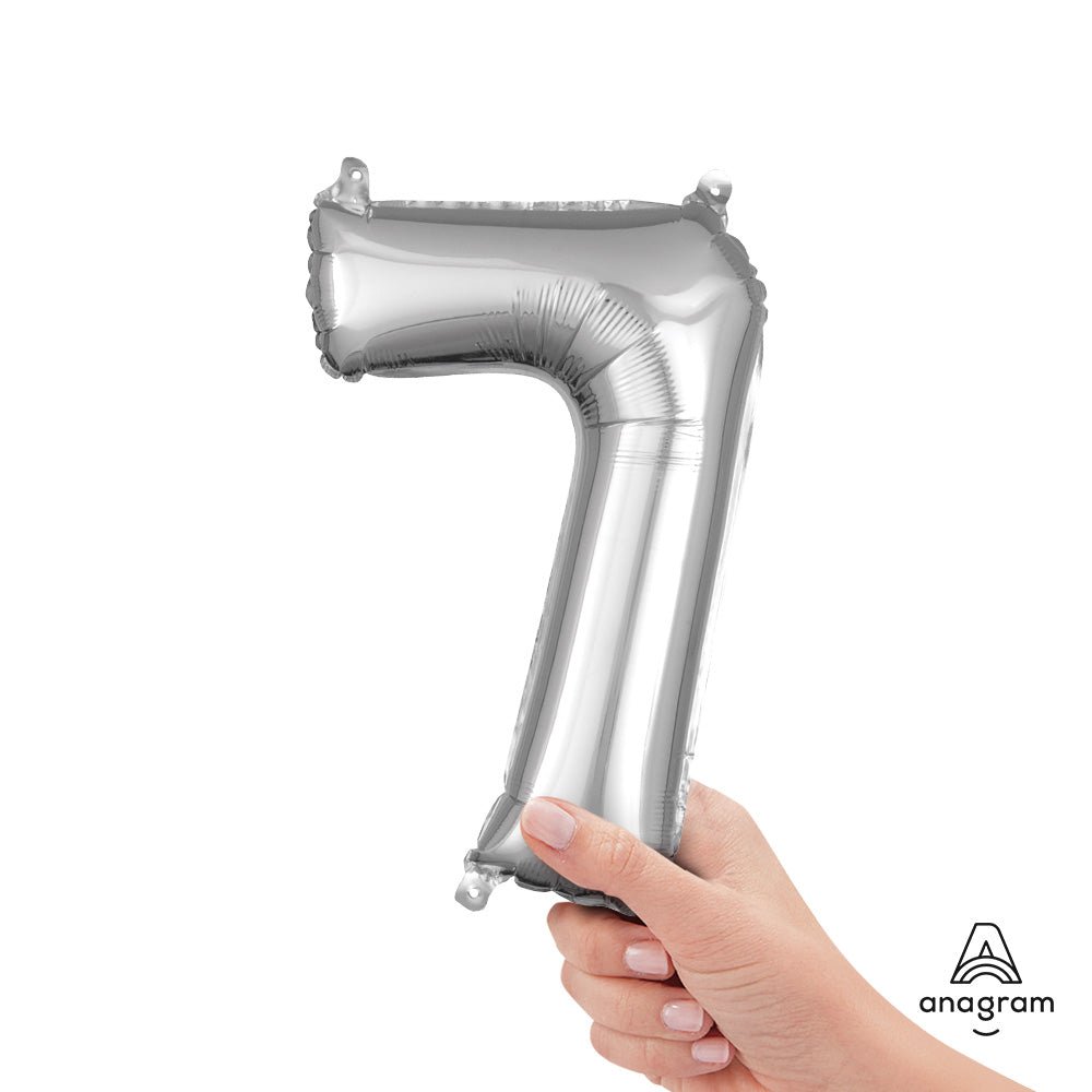 Foil Number 7 Silver Balloon