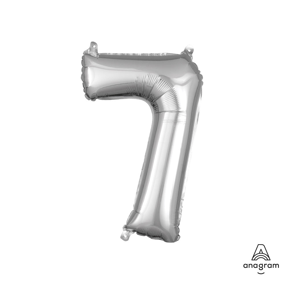 Foil Number 7 Silver Balloon