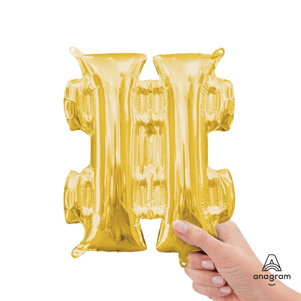 Foil Balloon Gold Symbol # Air-Fill Only