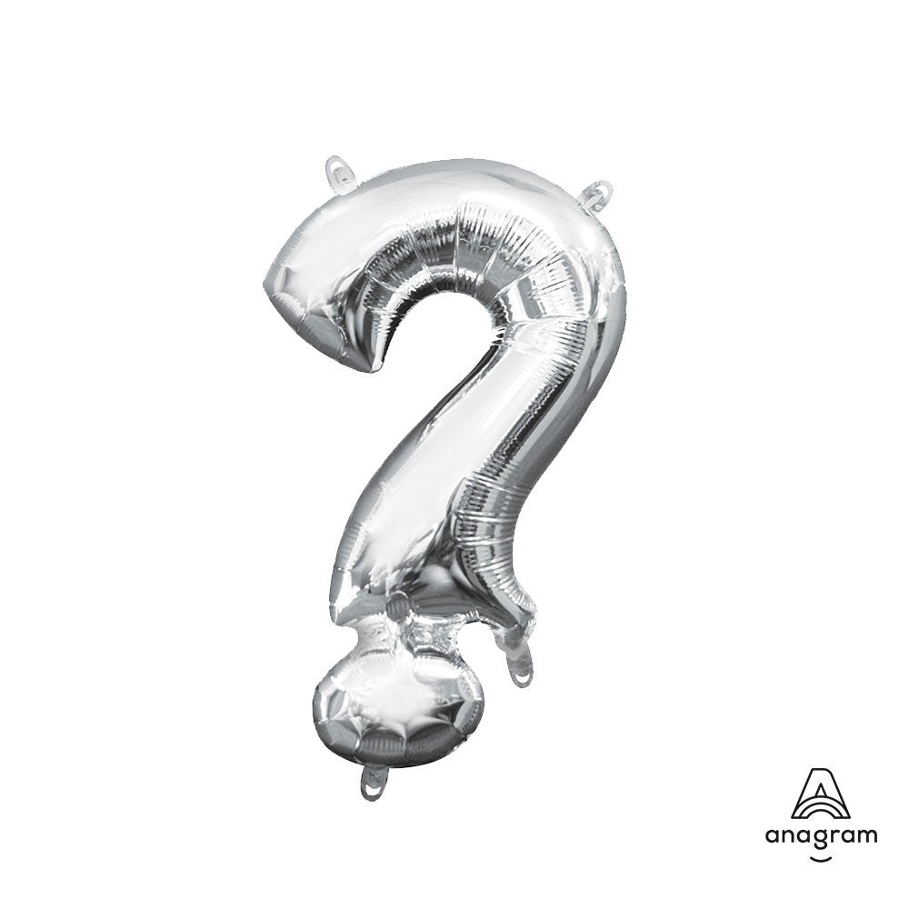 Foil Balloon Silver Symbol ? Air-Fill Only