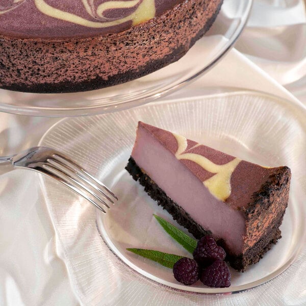 Pellman 14-Slice Pre-Cut Raspberry Cheesecake 60 oz. - 6/Case