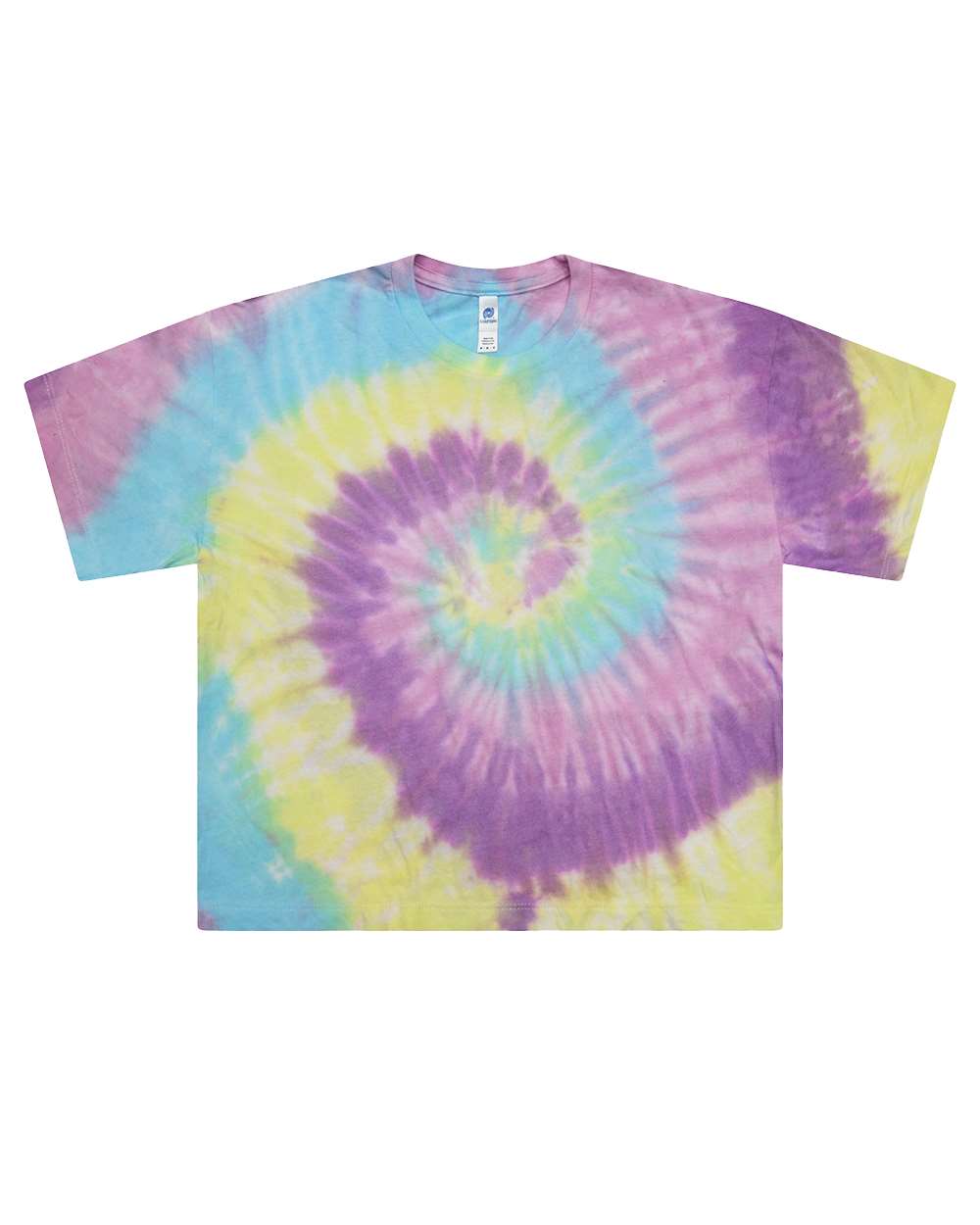 Colortone® Women's crewneck Short Sleeve Tie-Dyed Crop T-Shirt