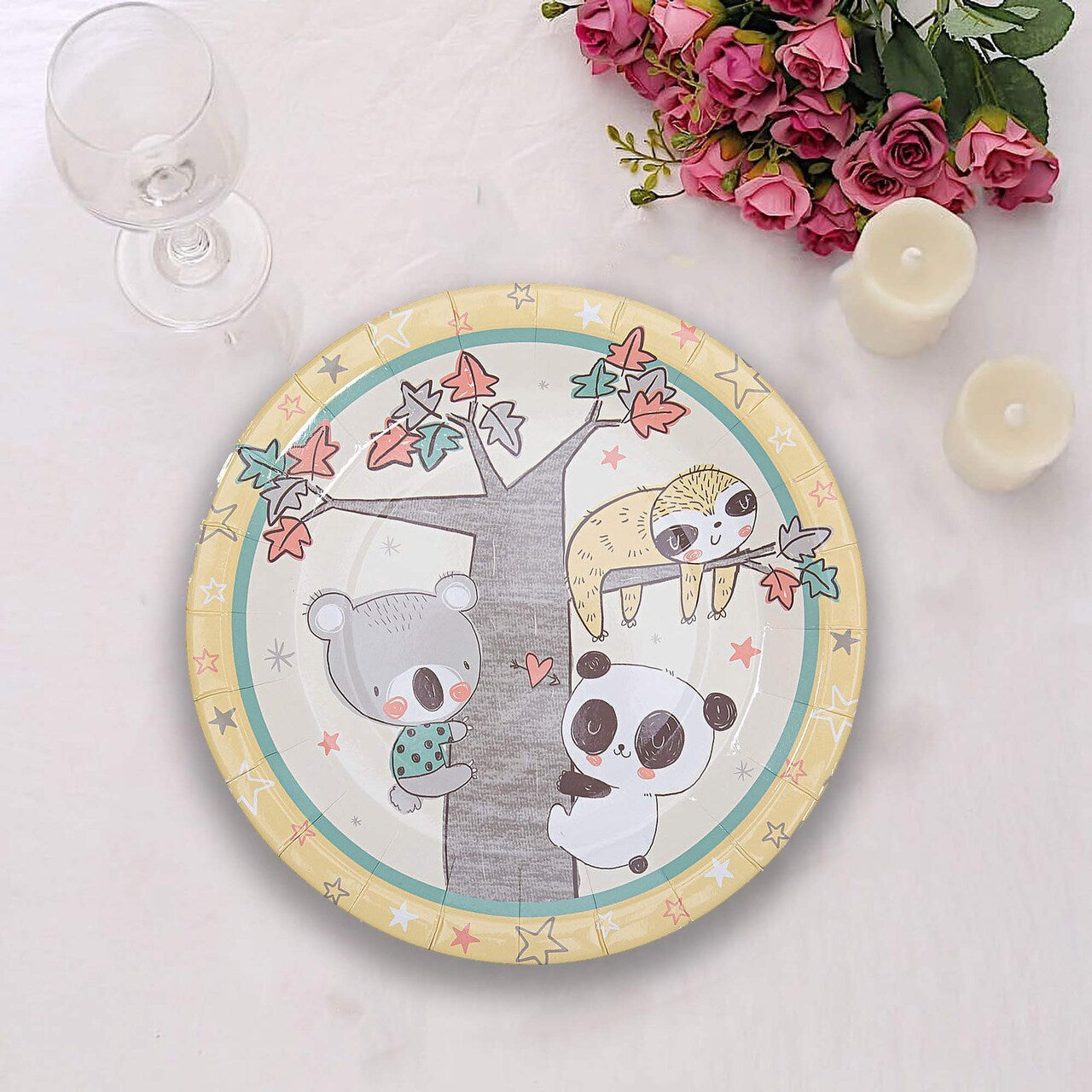 8 Ct. Little Panda & Friends Dinner Plates 9" Baby Shower Party Paper Plates