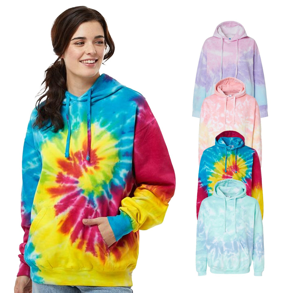 Colortone® Tie-Dyed Hooded Sweatshirt
