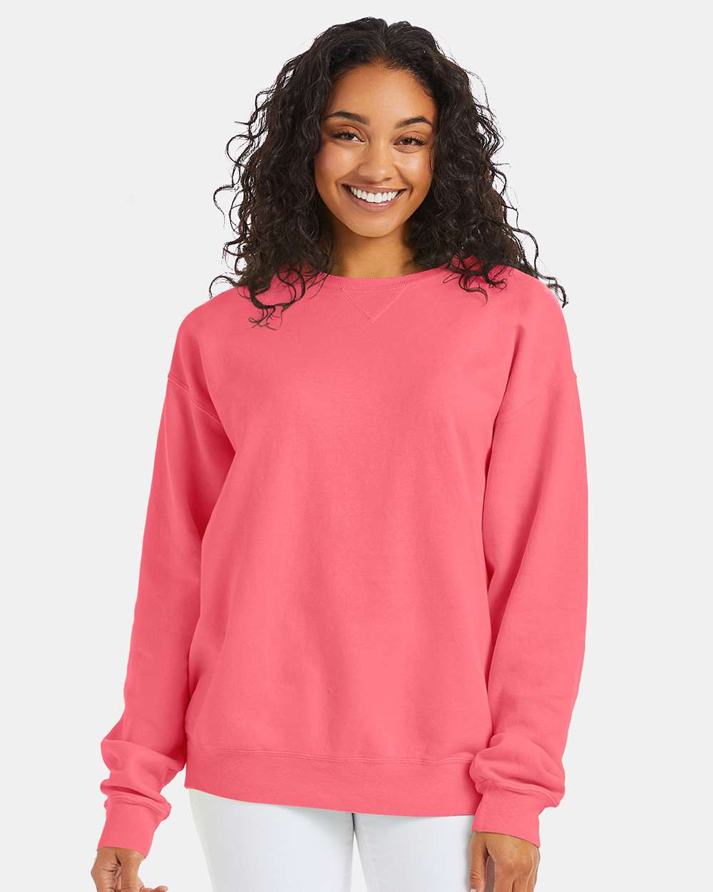 ComfortWash by Hanes® Garment-Dyed Crewneck Long Sleeve Sweatshirt