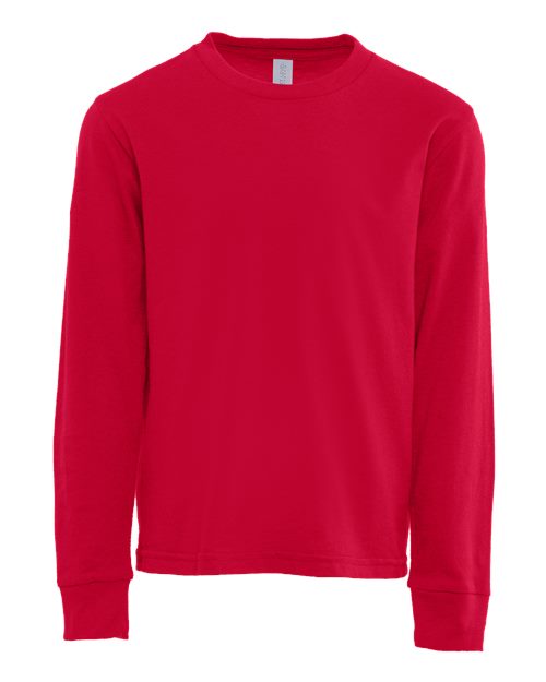 Next Level® Youth Cotton Long Sleeve Crewneck T-Shirt