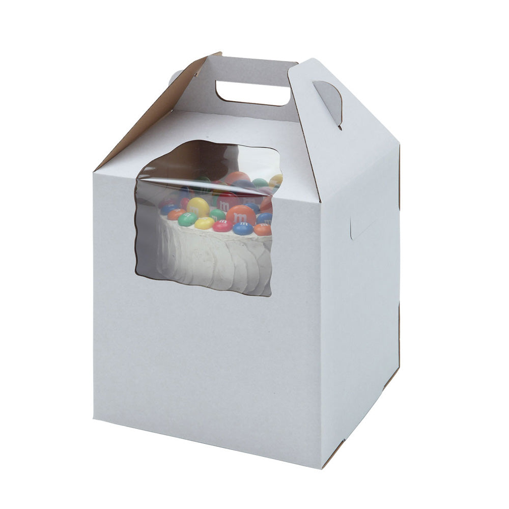 O'Creme Tall White Kraft Cake Carrier Box, 20 x 20 x 22 Inch Deep - Pack of 3