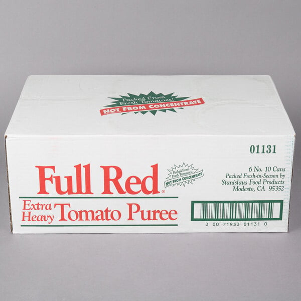 Stanislaus #10 Can Full-Red Extra Heavy Tomato Puree - 6/Case