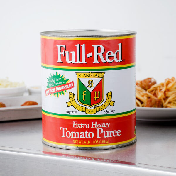 Stanislaus #10 Can Full-Red Extra Heavy Tomato Puree - 6/Case