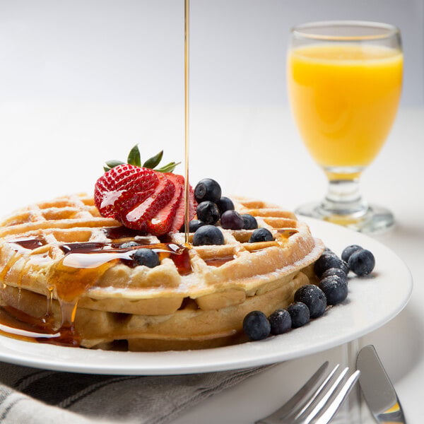 Krusteaz Chef Supreme 7" Round Belgian Waffles - 36/Case