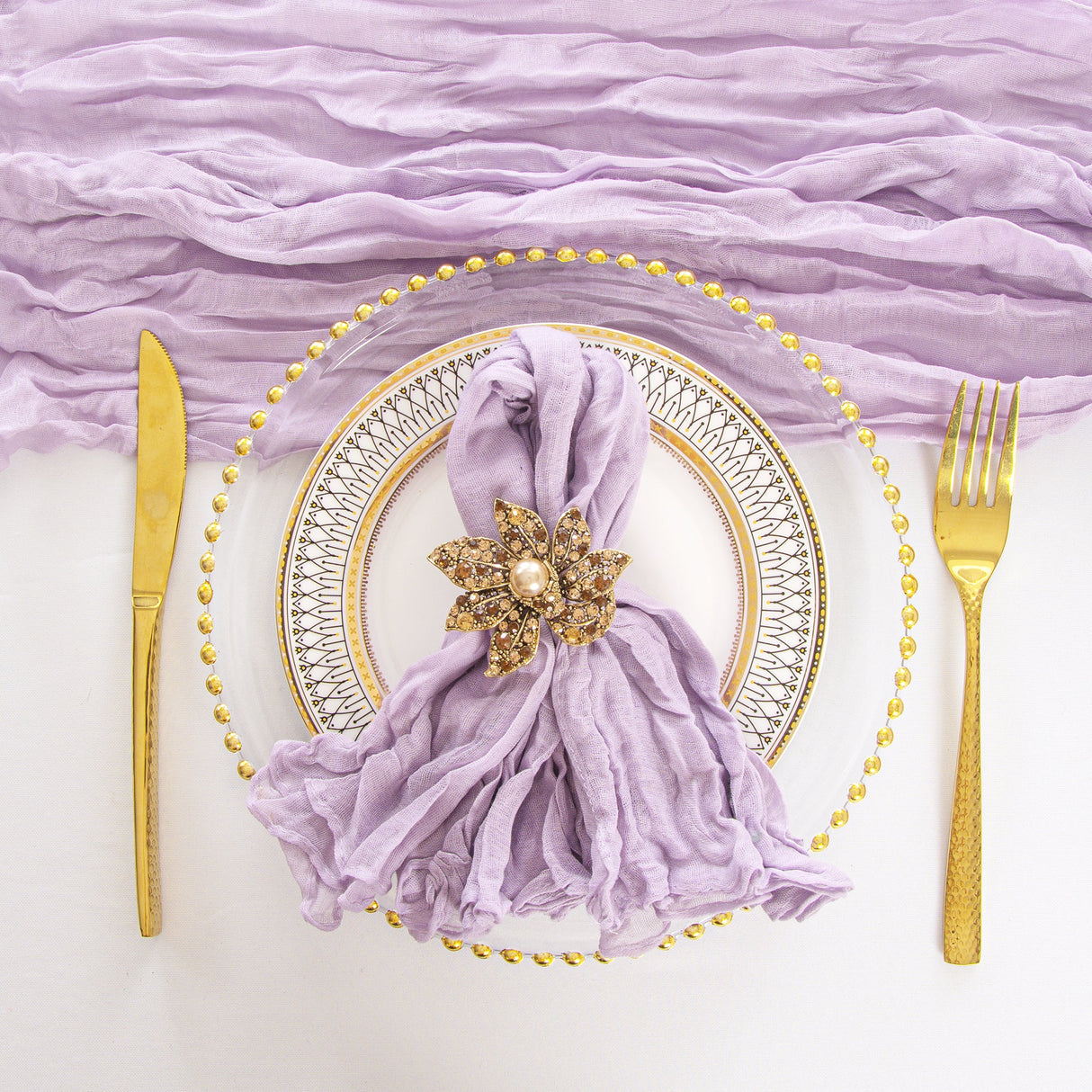 Cloth Dinner Napkins Premium Gauze Cheesecloth 20x20 Lavender